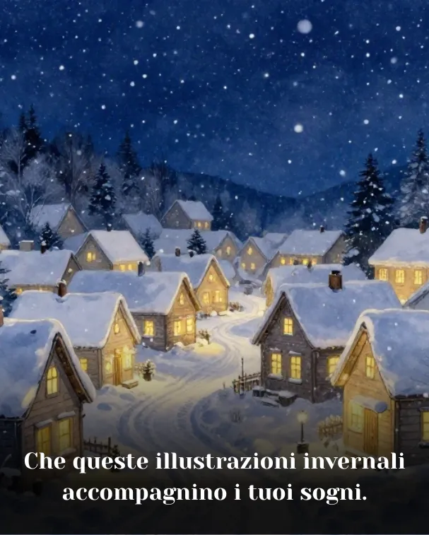Che queste illustrazioni invernali accompagnino i tuoi sogni