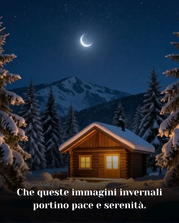 Che queste immagini invernali portino pace e serenità