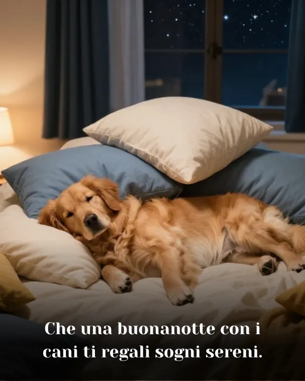 Che una buonanotte con i cani ti regali sogni sereni