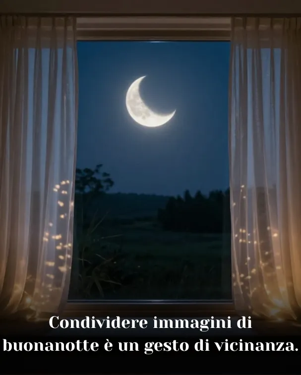 Condividere immagini di buonanotte è un gesto di vicinanza