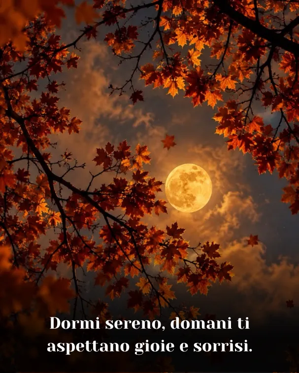 Dormi sereno, domani ti aspettano gioie e sorrisi