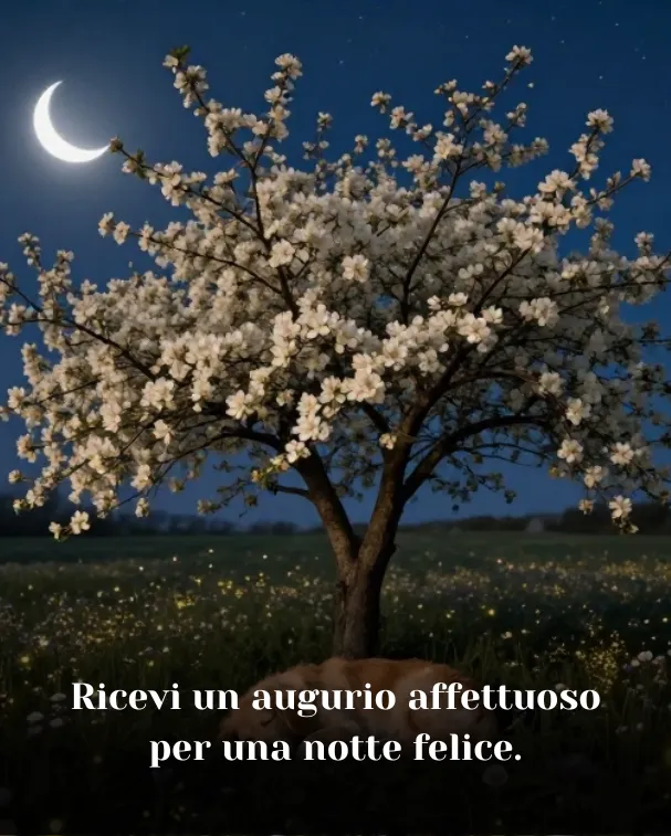 Ricevi un augurio affettuoso per una notte felice