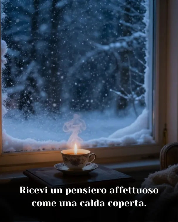 Ricevi un pensiero affettuoso come una calda coperta