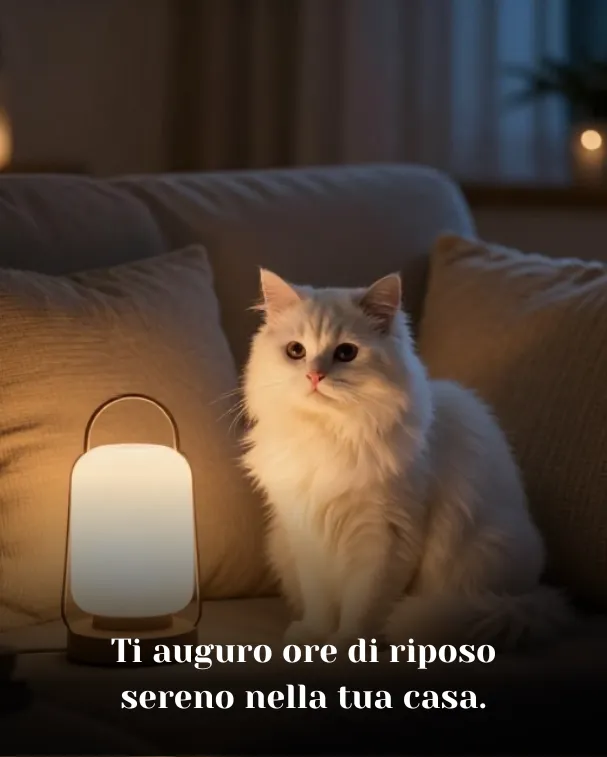 Ti auguro ore di riposo sereno nella tua casa