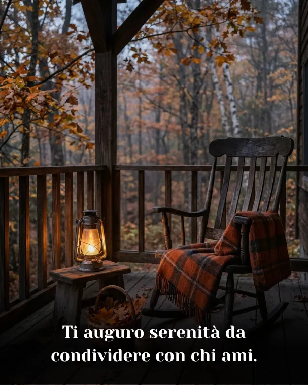 Ti auguro serenità da condividere con chi ami