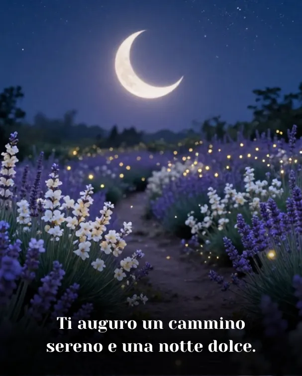 Ti auguro un cammino sereno e una notte dolce