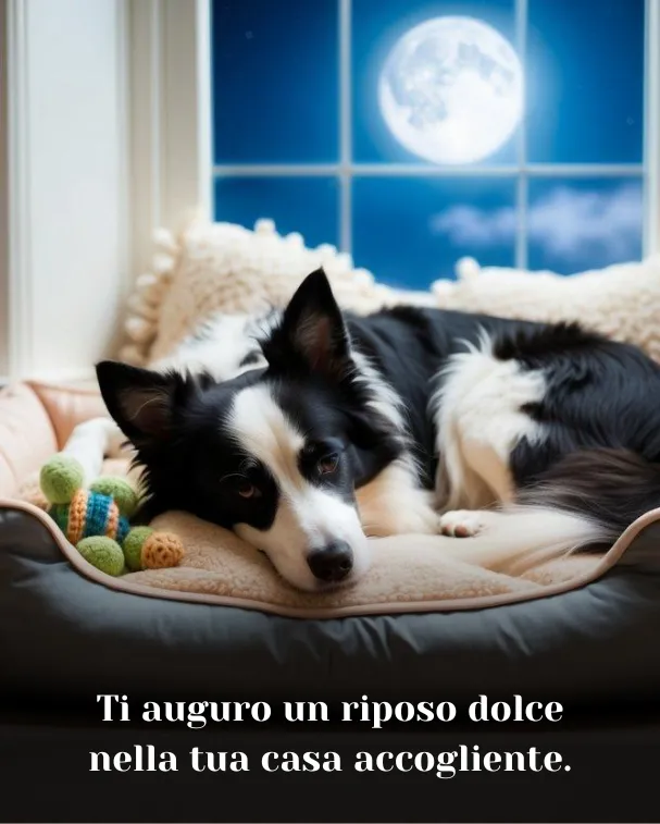 Ti auguro un riposo dolce nella tua casa accogliente