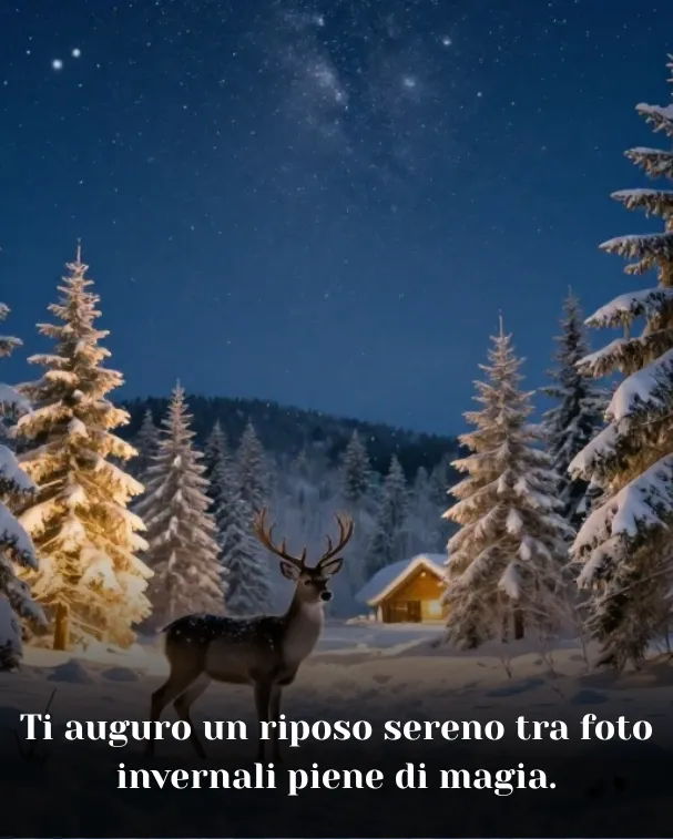 Ti auguro un riposo sereno tra foto invernali piene di magia