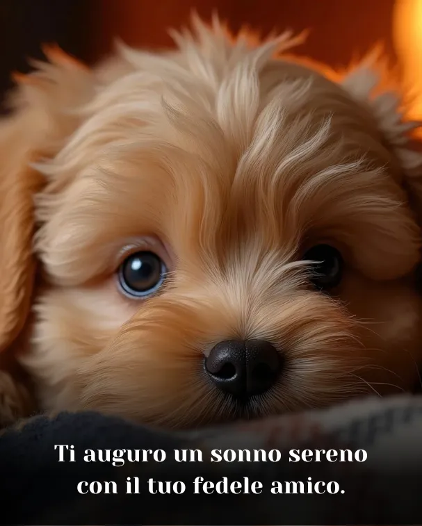 Ti auguro un sonno sereno con il tuo fedele amico