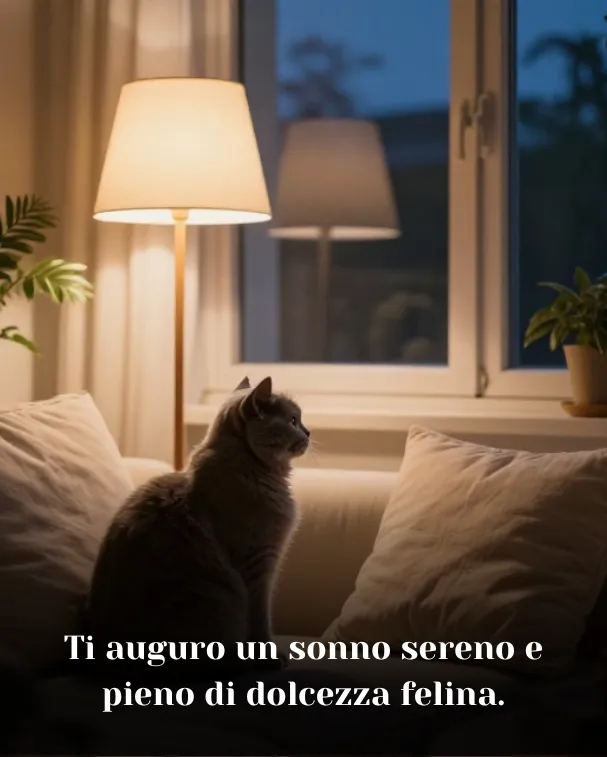 Ti auguro un sonno sereno e pieno di dolcezza felina
