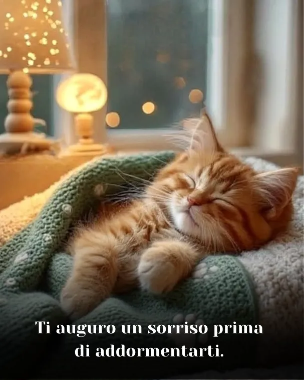 Ti auguro un sorriso prima di addormentarti