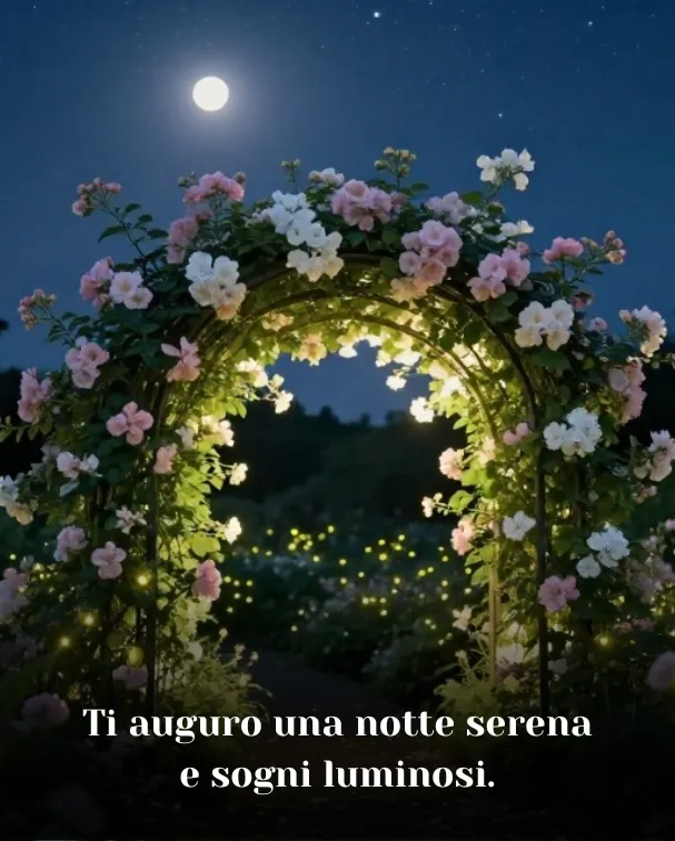 Ti auguro una notte serena e sogni luminosi