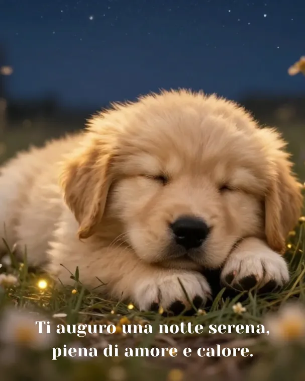 Ti auguro una notte serena, piena di amore e calore