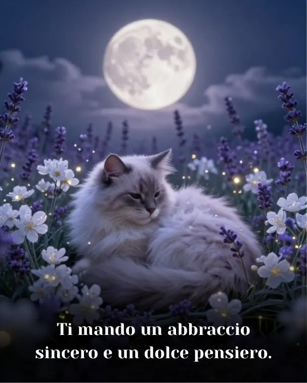 Ti mando un abbraccio sincero e un dolce pensiero