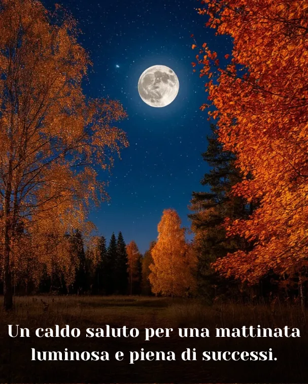 Un caldo saluto per una mattinata luminosa e piena di successi