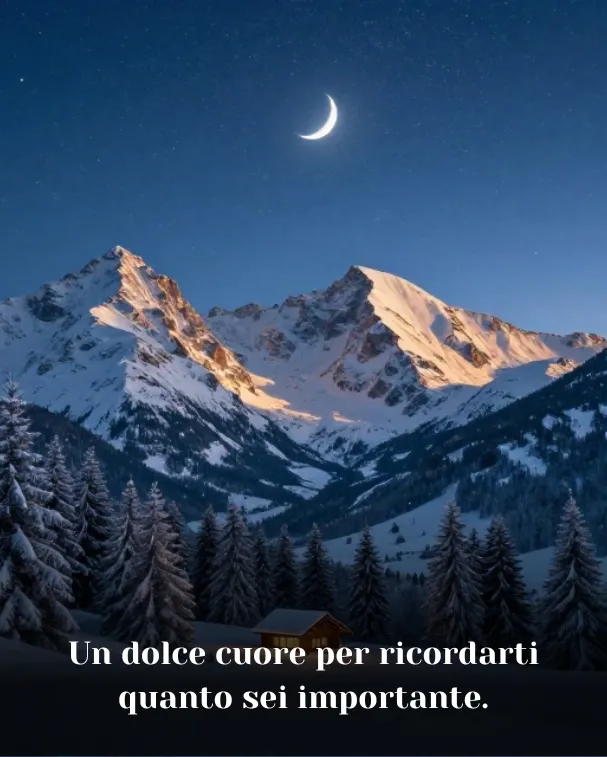 Un dolce cuore per ricordarti quanto sei importante