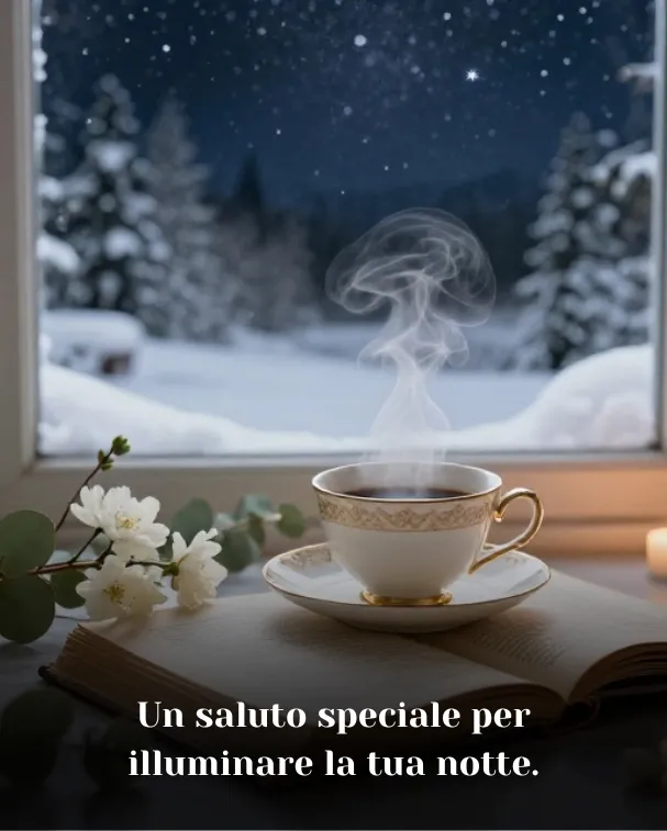 Un saluto speciale per illuminare la tua notte