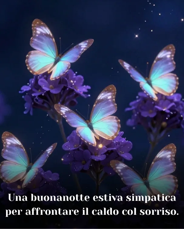 Una buonanotte estiva simpatica per affrontare il caldo col sorriso