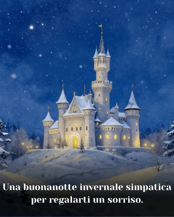 Una buonanotte invernale simpatica per regalarti un sorriso